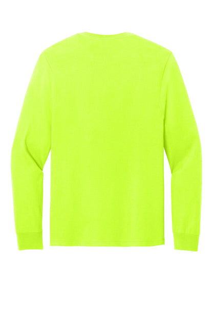 Jerzees Classics Unisex Cotton Long Sleeve T-Shirt 363L Safety Green