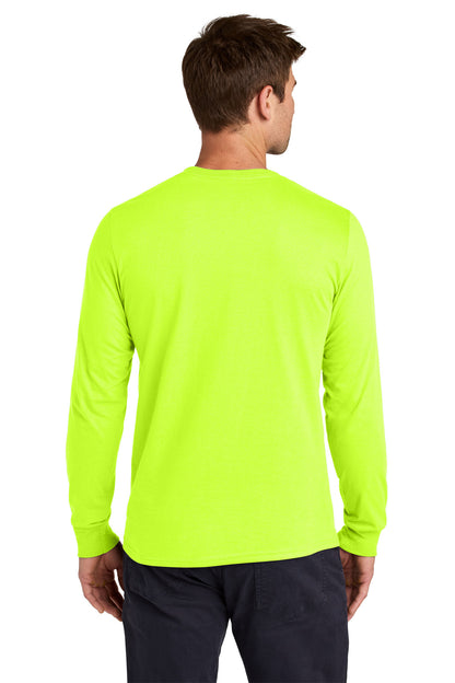 Jerzees Classics Unisex Cotton Long Sleeve T-Shirt 363L Safety Green
