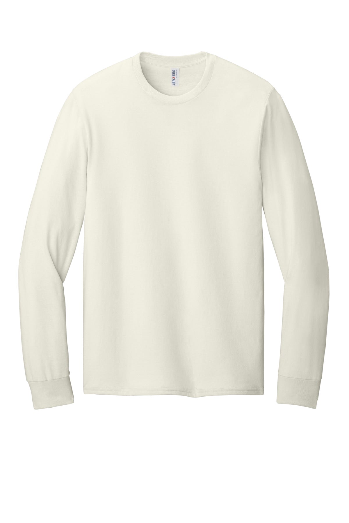 Jerzees Classics Unisex Cotton Long Sleeve T-Shirt 363L Sweet Cream Heather