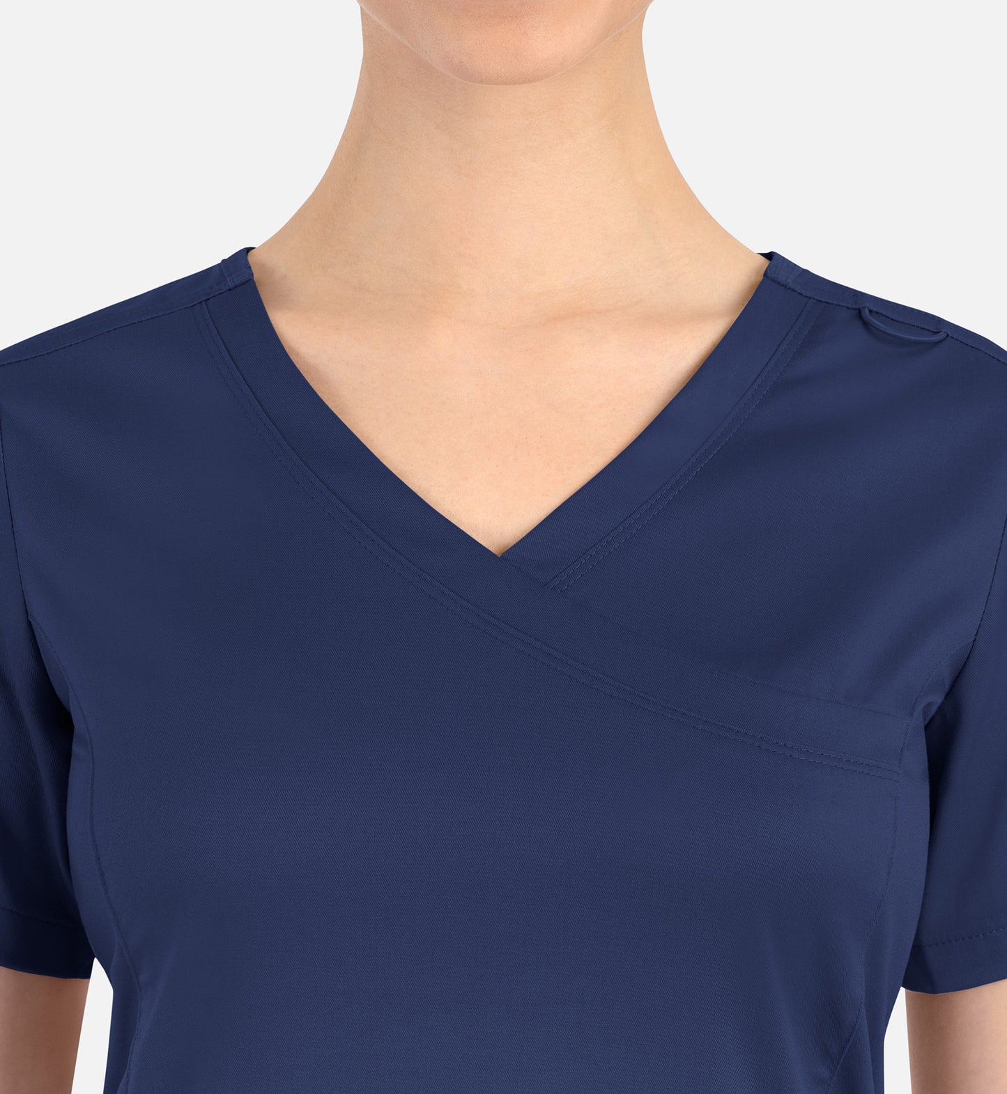 Matrix 3701 Women’s Curved Mock Wrap Top Navy