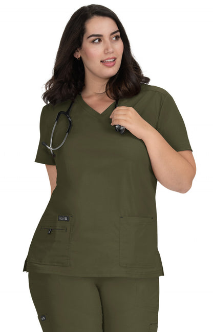Basics 373 Becca Top Olive Green