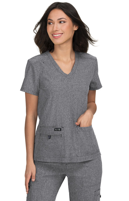 Basics 373 Becca Top Heather Grey