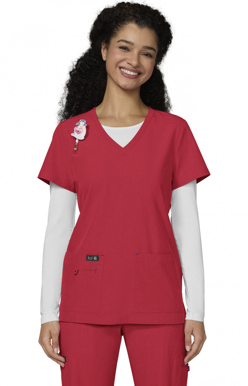 Basics 373 Becca Top Heather Candy Red