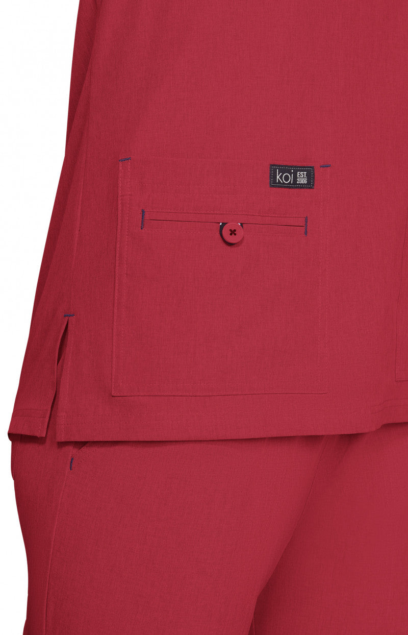 Basics 373 Becca Top Heather Candy Red