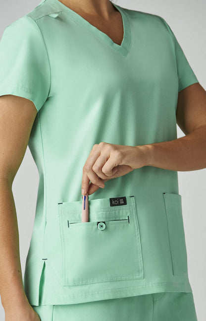 Koi Basics 373 Becca Top Heather Jelly Mint