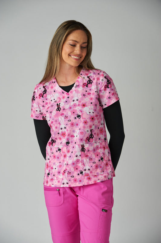 Koi Artist Series 384PRA Leslie Top Fluff Bunnies