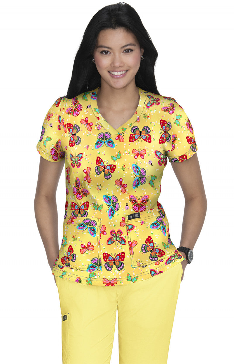 Basics 384PR Leslie Top Butterfly Fiesta