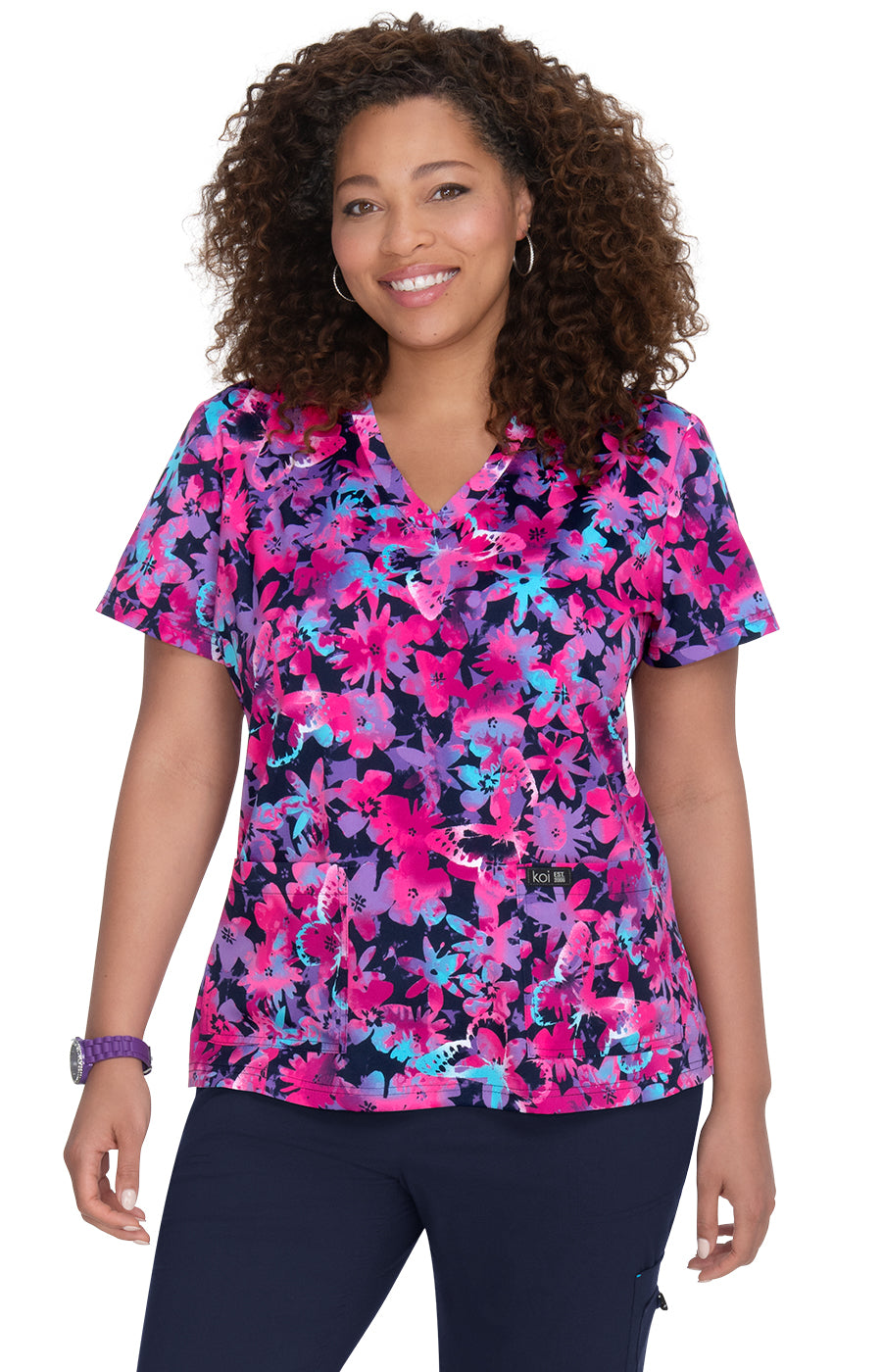 Basics 384PR Leslie Top Brilliant Butterflies