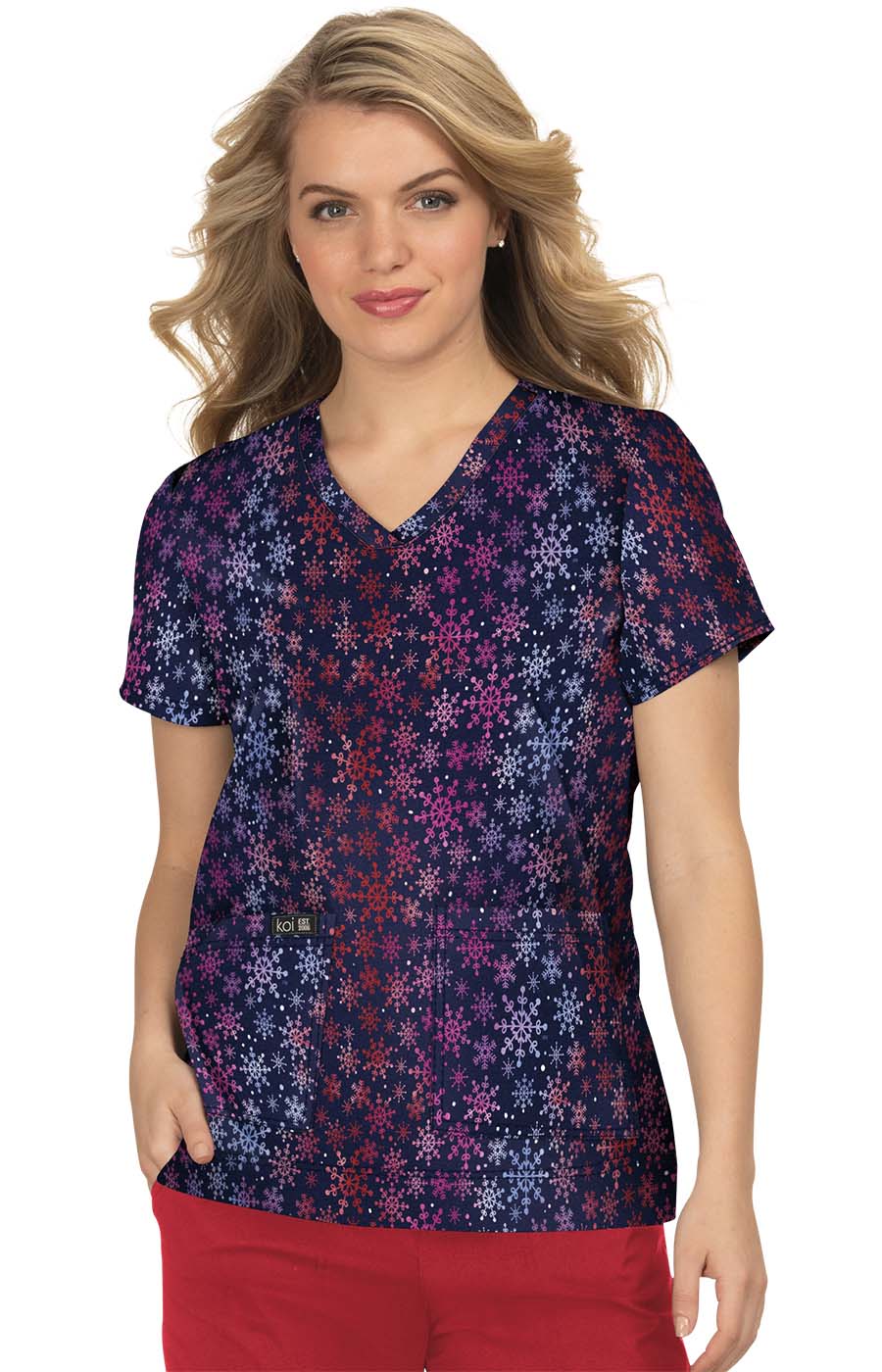 Basics 384PR Leslie Top Snow Flakes