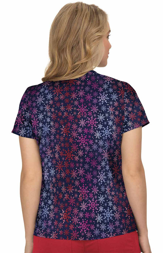 Basics 384PR Leslie Top Snow Flakes