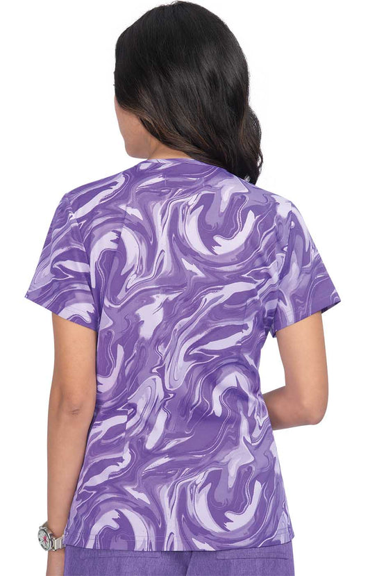 Basics 384PR Leslie Top Wisteria All Over Marble