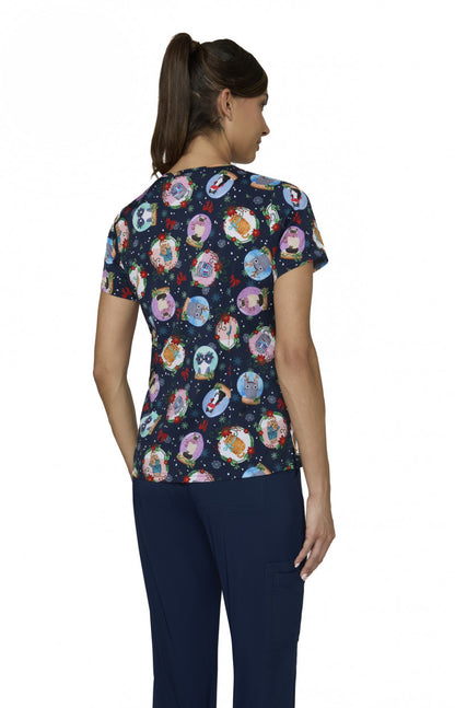 Basics 384PRA Leslie Top Holiday Cats