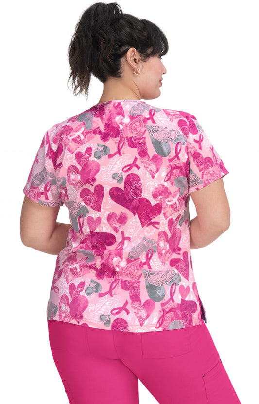 Basics 384PRM Leslie Top Paisley Hearts