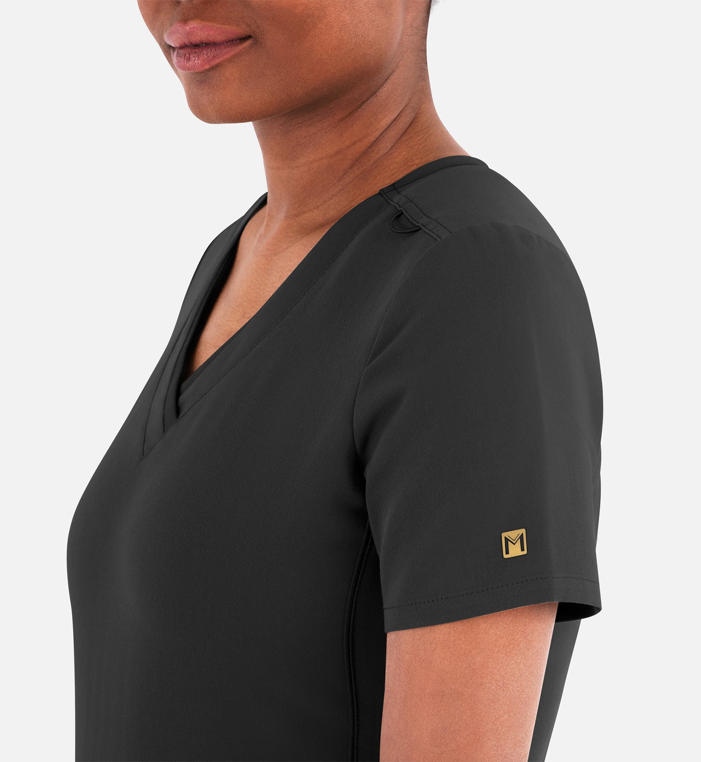 Matrix Pro 3901 Women’s Layered V-Neck Top Black