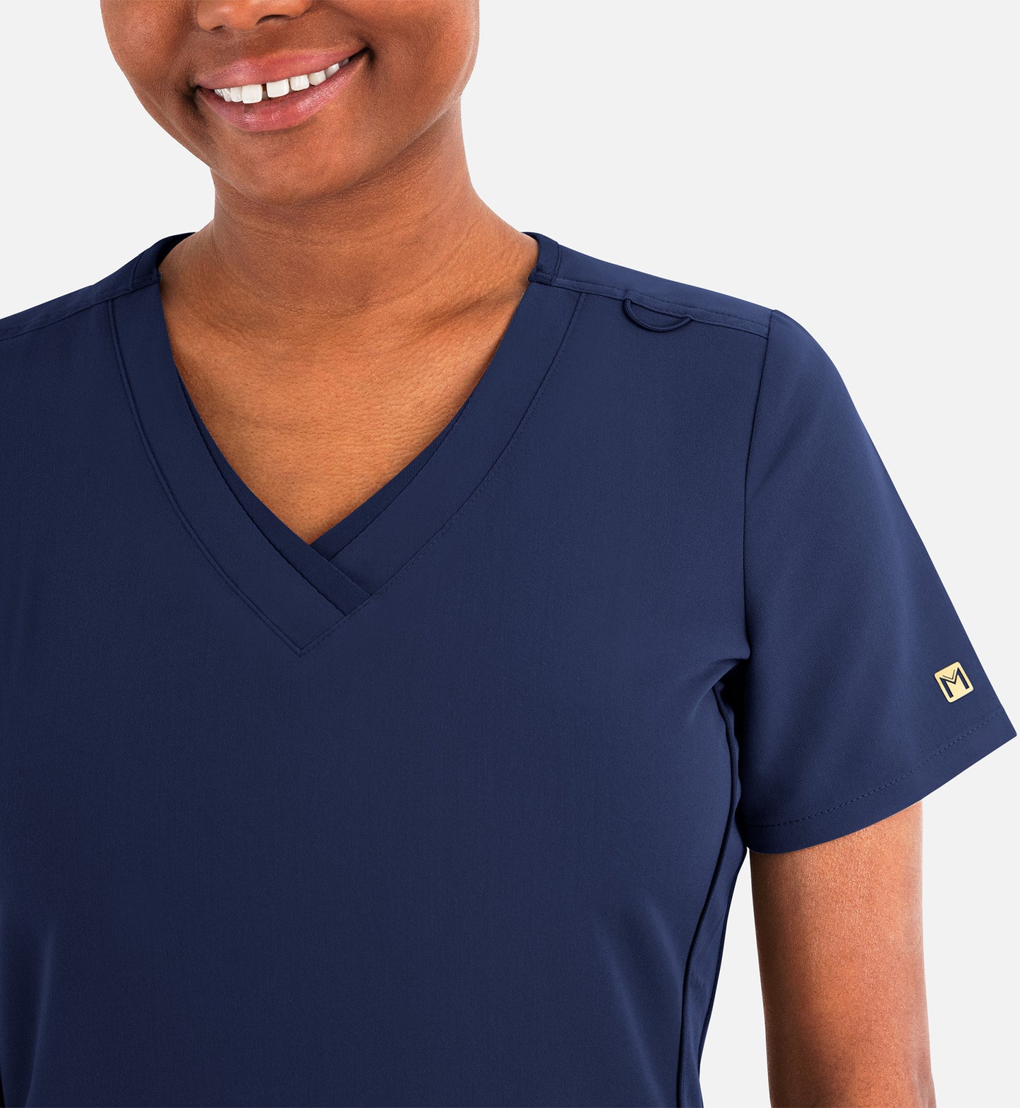 Matrix Pro 3901 Women’s Layered V-Neck Top Navy