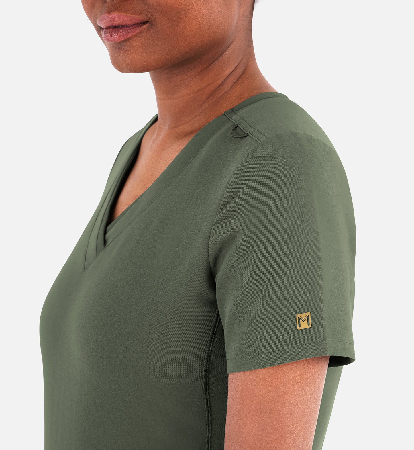 Matrix Pro 3901 Women’s Layered V-Neck Top Olive