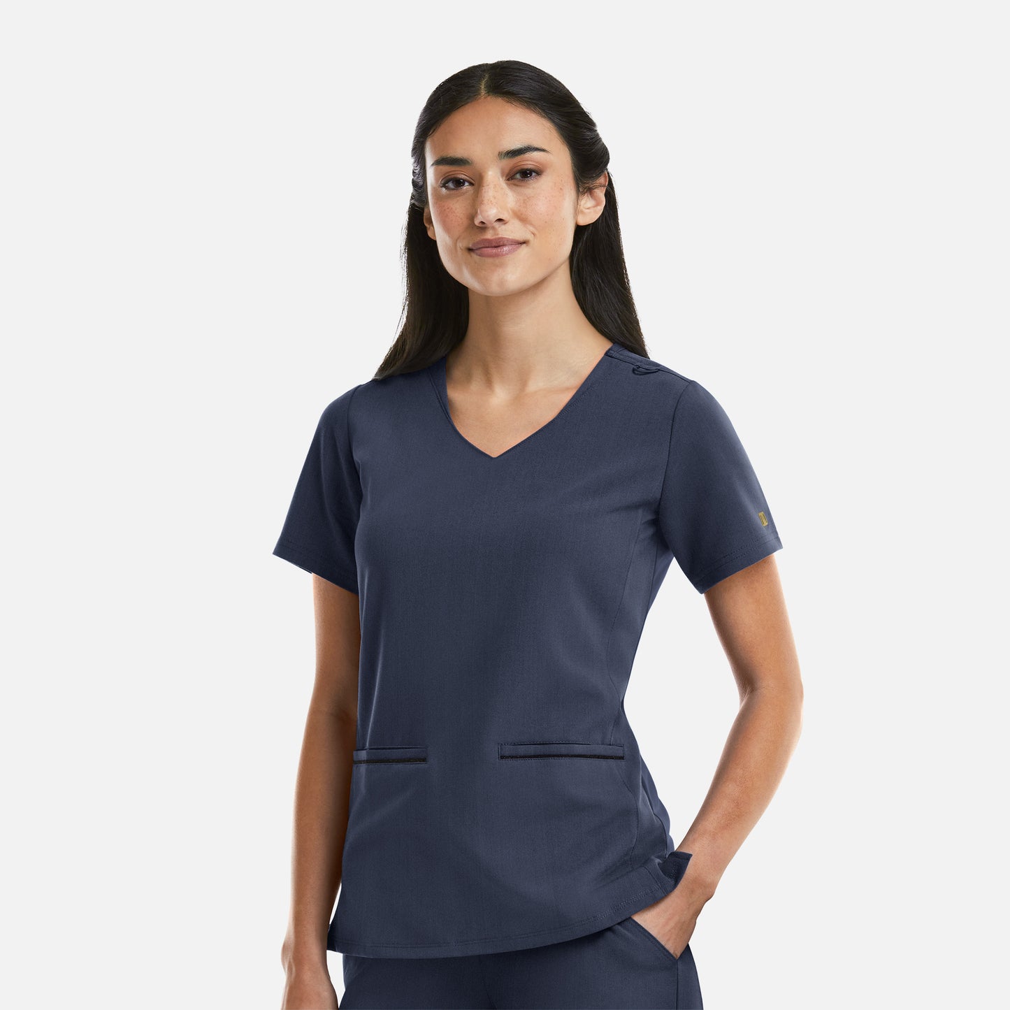 Matrix Pro 3902 Curved V-Neck Scrub Top with Metallic Detail