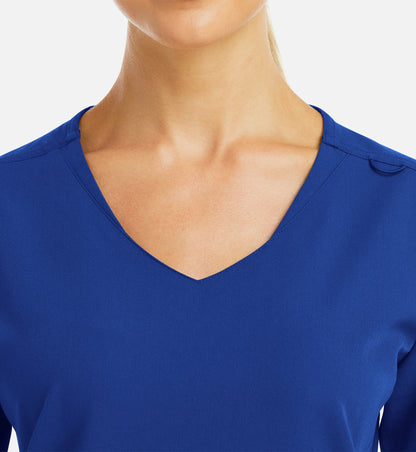 Matrix Pro 3903 Women’s Curved V-Neck Top Royal Blue