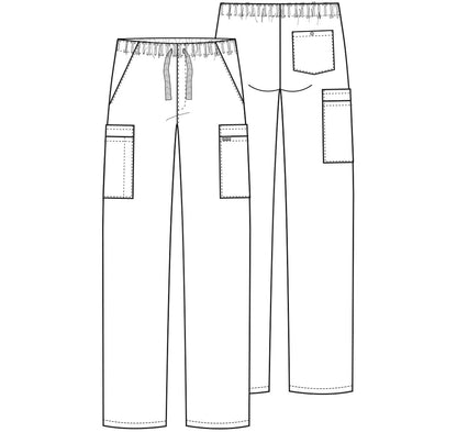 Workwear Originals 4000 Men's Fly Front Cargo Scrub Pants Galaxy Blue