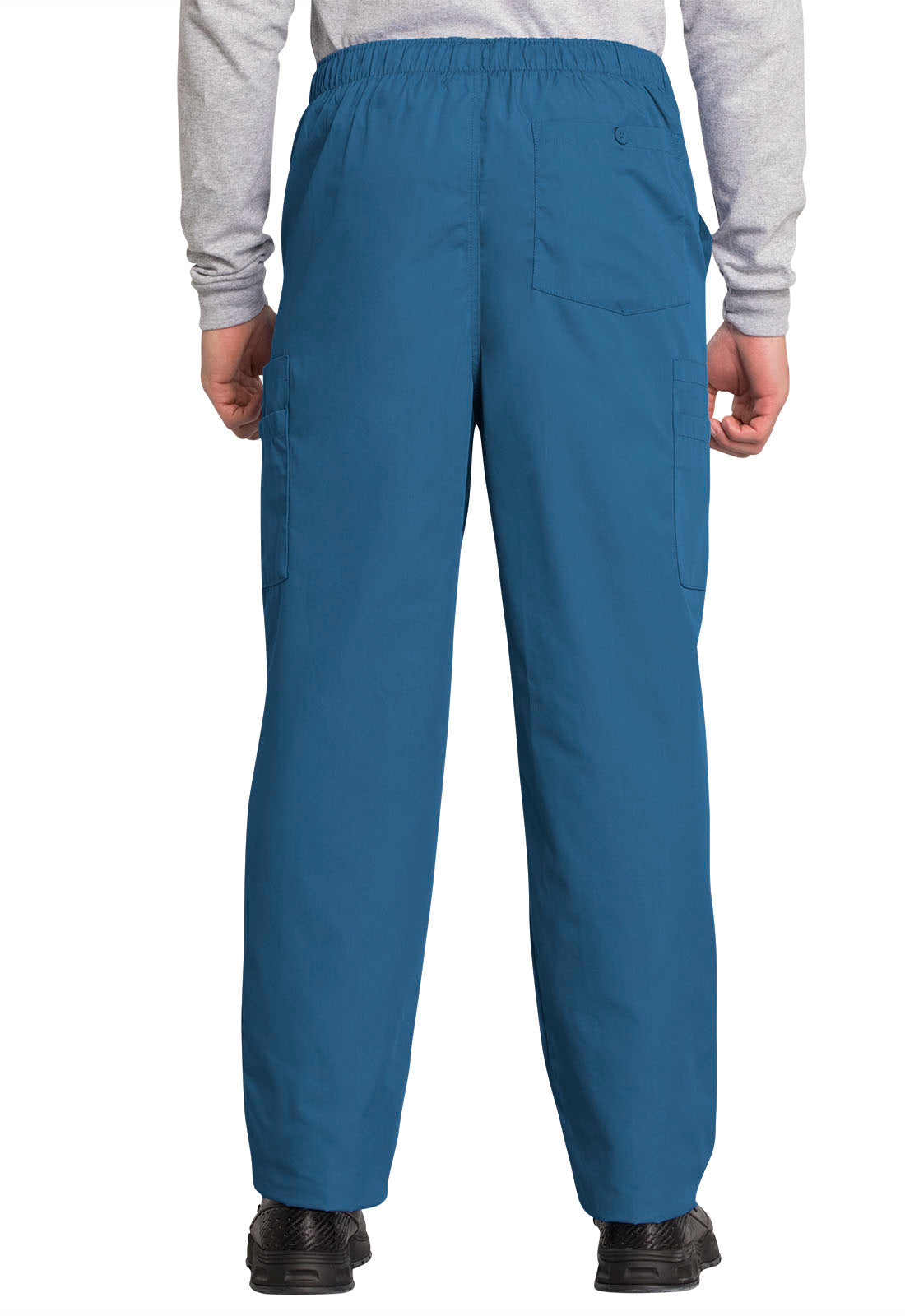 Originals 4000 Men's Fly Front Cargo Pants Caribbean Blue Model Image Back | Cherokee Workwear