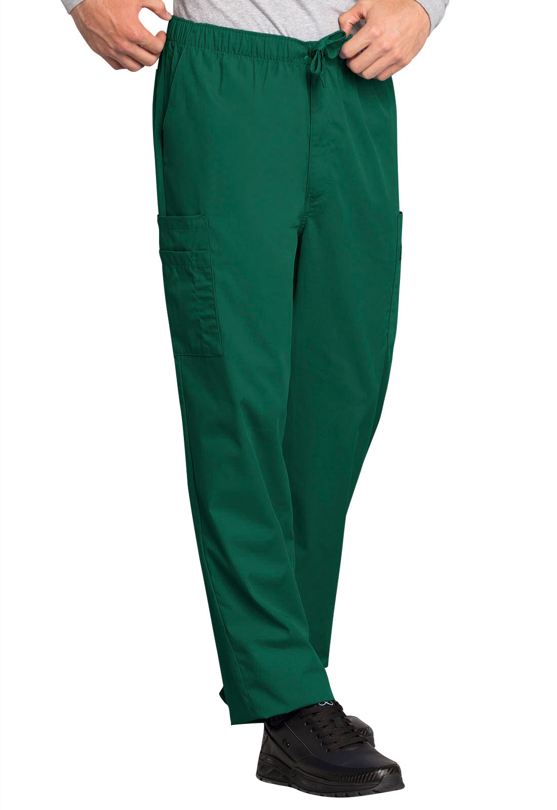 Originals 4000 Men's Fly Front Cargo Pants Hunter Green Model Image Left Side | Cherokee Workwear