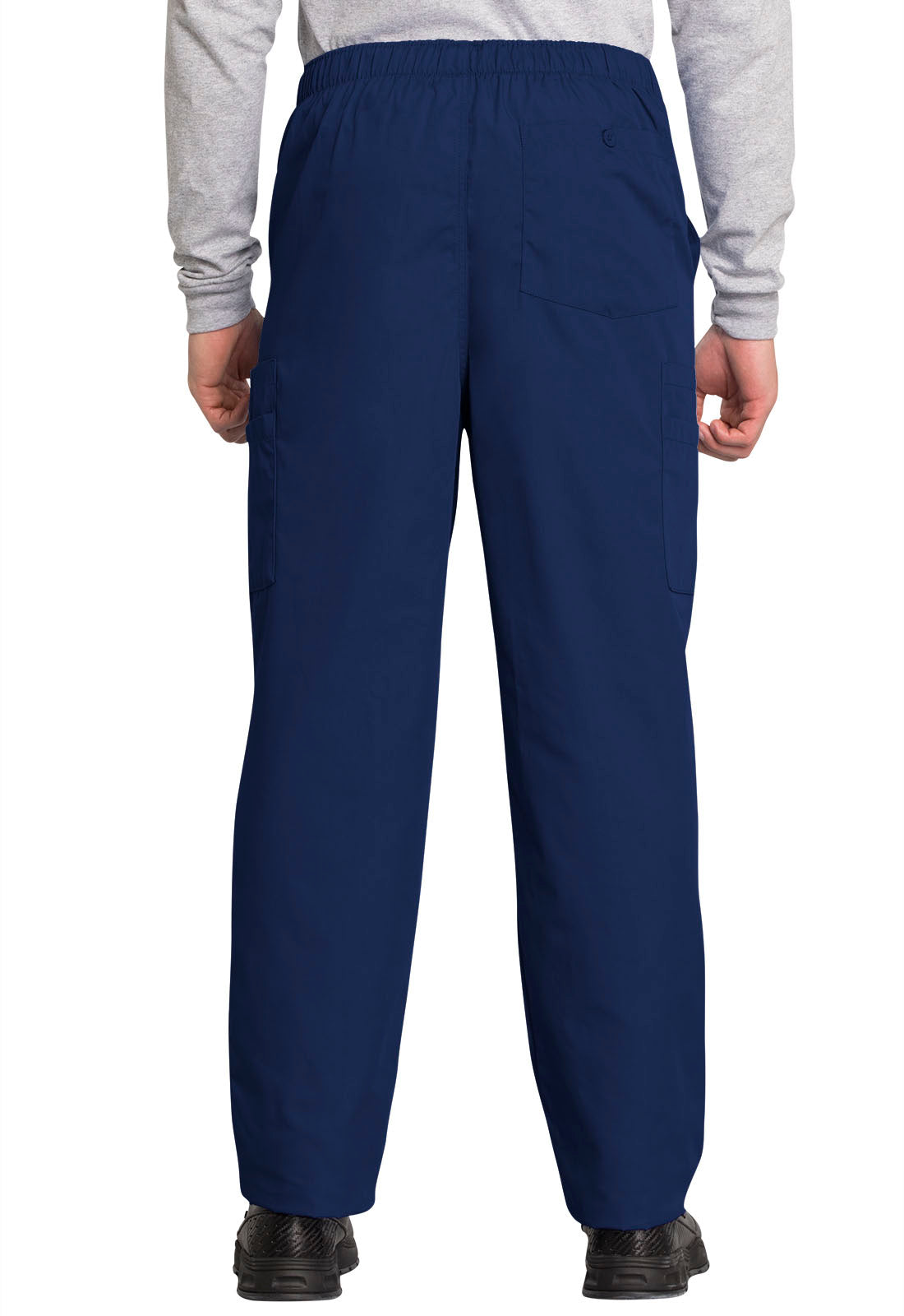 Originals 4000 Men's Fly Front Cargo Pants Navy Model Image Back | Cherokee Workwear