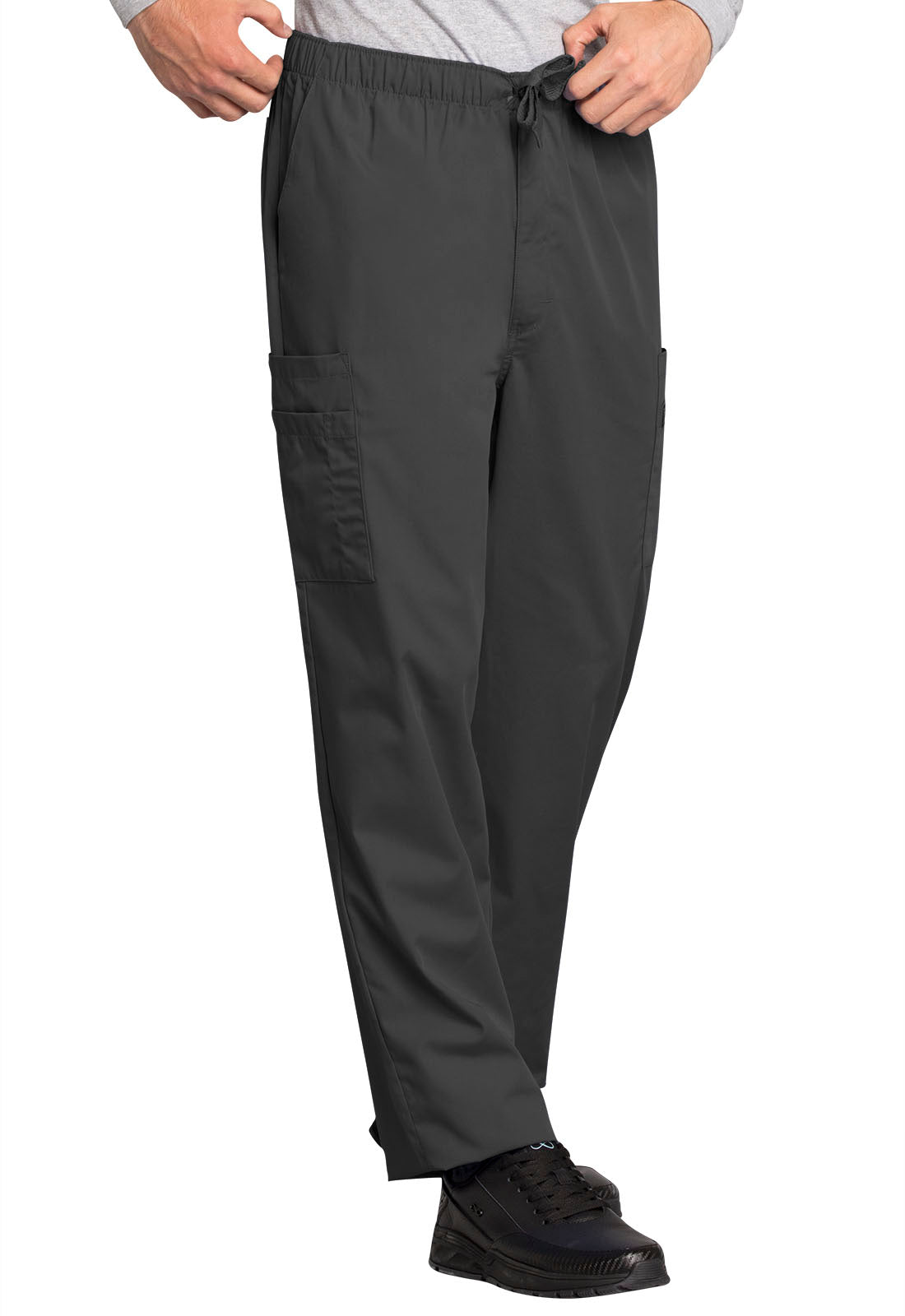 Originals 4000 Men's Fly Front Cargo Pants Pewter Model Image Left Side | Cherokee Workwear