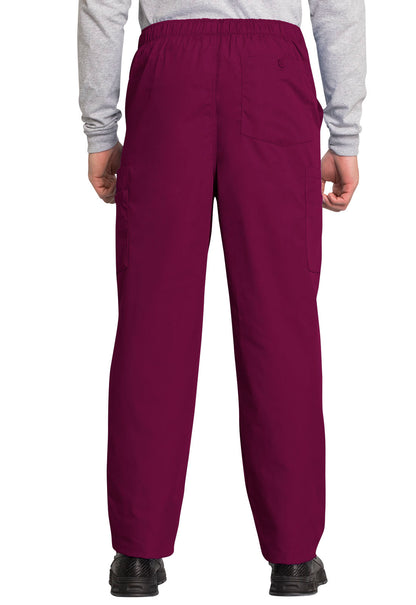 Originals 4000 Men's Fly Front Cargo Pants Wine Model Image Back | Cherokee Workwear