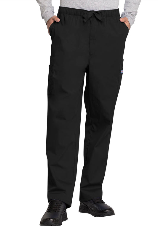 Workwear Originals 4000 Men's Fly Front Cargo Scrub Pants Black