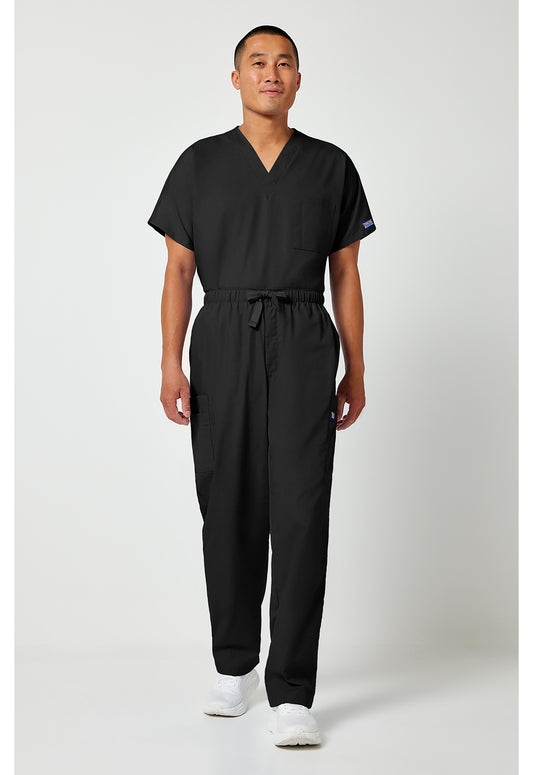 Workwear Originals 4000 Men's Fly Front Cargo Scrub Pants Black