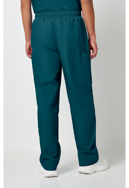 Workwear Originals 4000 Men's Fly Front Cargo Scrub Pants Caribbean Blue