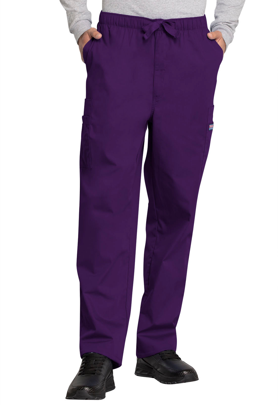 Originals 4000 Men's Fly Front Cargo Pants Eggplant Model Image Front | Cherokee Workwear