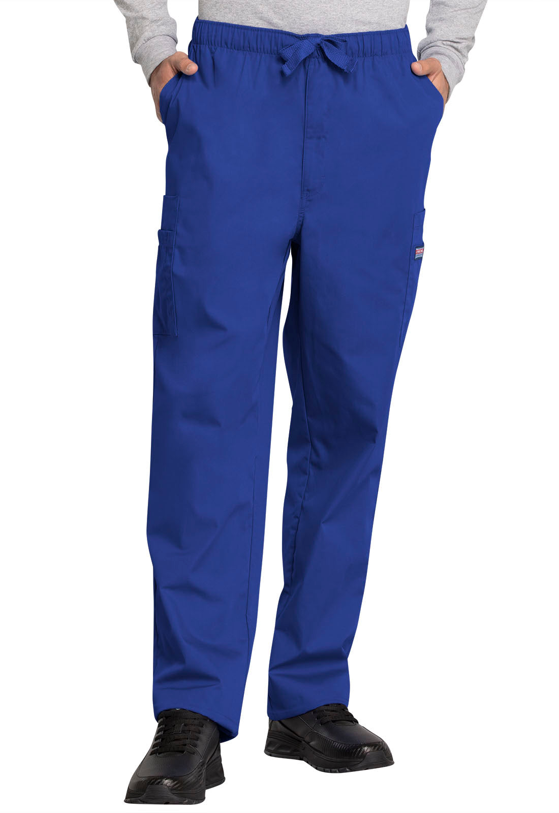 Originals 4000 Men's Fly Front Cargo Pants Galaxy Blue Model Image Front | Cherokee Workwear