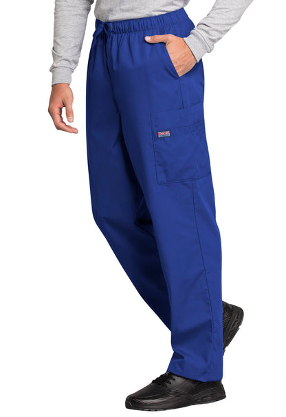 Originals 4000 Men's Fly Front Cargo Pants Galaxy Blue Model Image Right Side | Cherokee Workwear