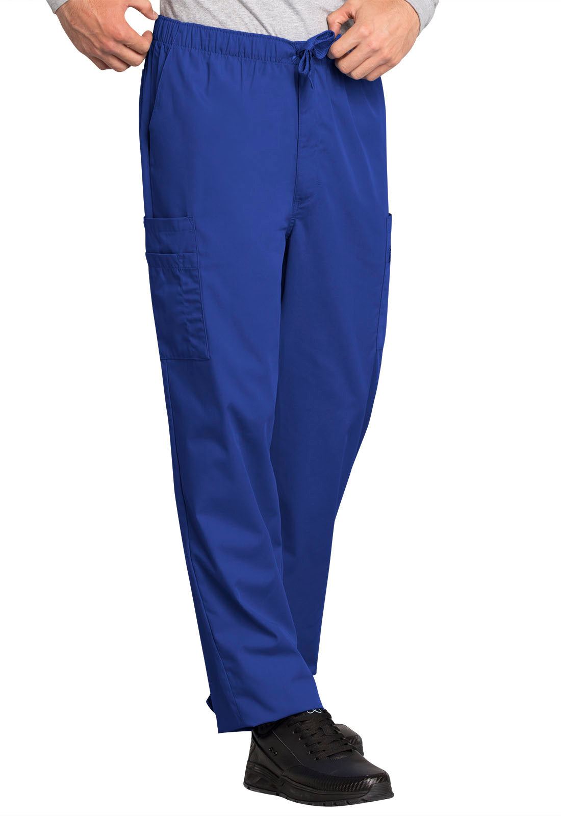 Originals 4000 Men's Fly Front Cargo Pants Galaxy Blue Model Image Left Side | Cherokee Workwear