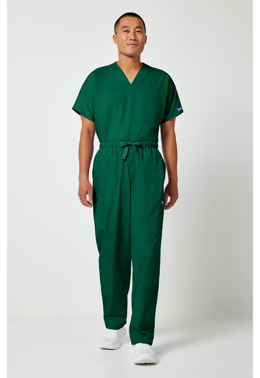 Workwear Originals 4000 Men's Fly Front Cargo Scrub Pants Hunter Green