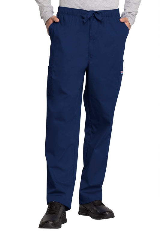 Workwear Originals 4000 Men's Fly Front Cargo Scrub Pants Navy