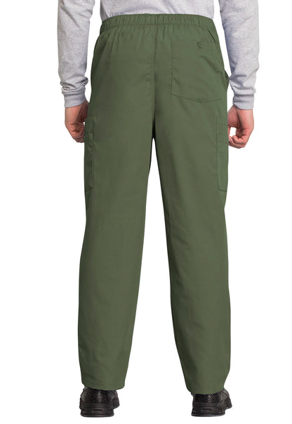 Originals 4000 Men's Fly Front Cargo Pants Olive Model Image Back | Cherokee Workwear