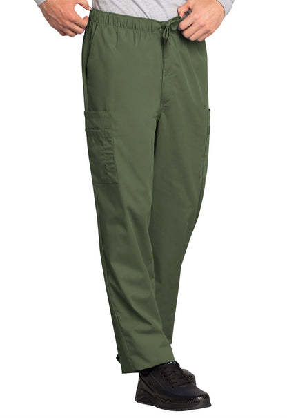 Originals 4000 Men's Fly Front Cargo Pants Olive Model Image Left Side | Cherokee Workwear