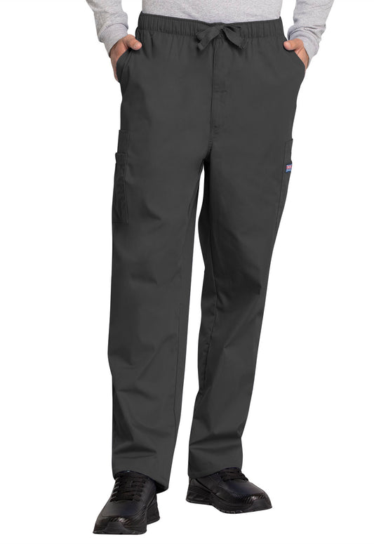Workwear Originals 4000 Men's Fly Front Cargo Scrub Pants Pewter