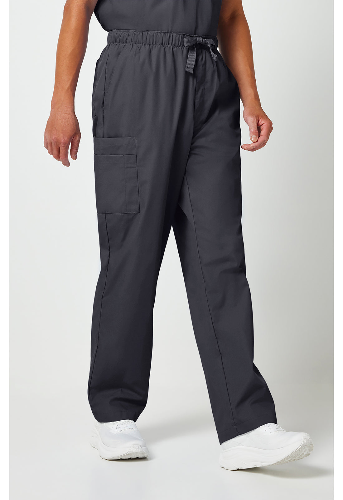 Workwear Originals 4000 Men's Fly Front Cargo Scrub Pants Pewter