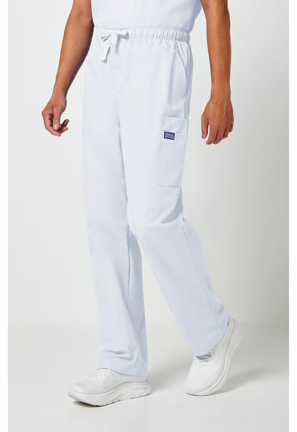 Workwear Originals 4000 Men's Fly Front Cargo Scrub Pants White