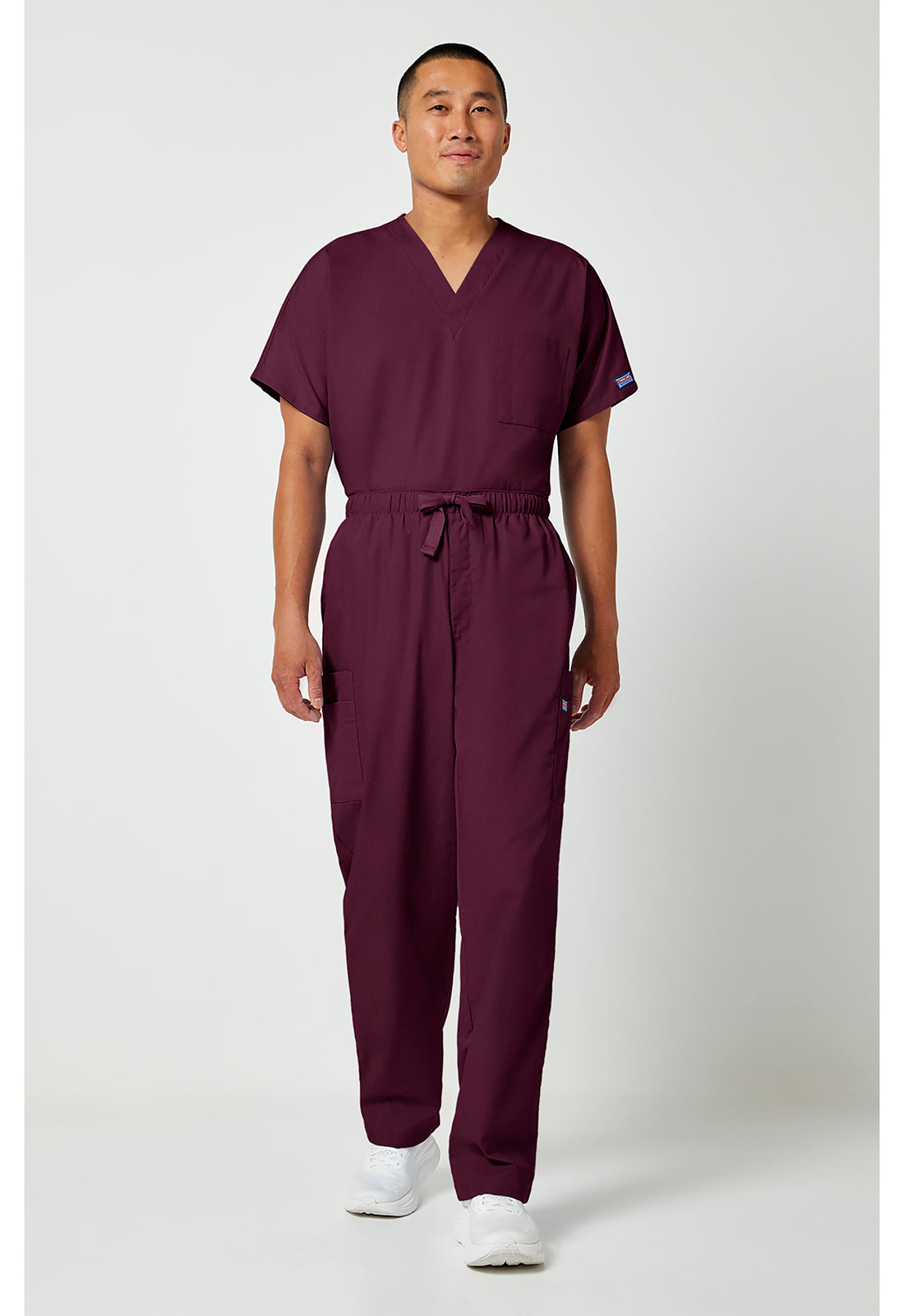 Workwear Originals 4000 Men's Fly Front Cargo Scrub Pants Wine
