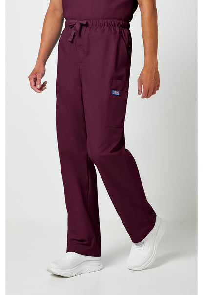 Workwear Originals 4000 Men's Fly Front Cargo Scrub Pants Wine