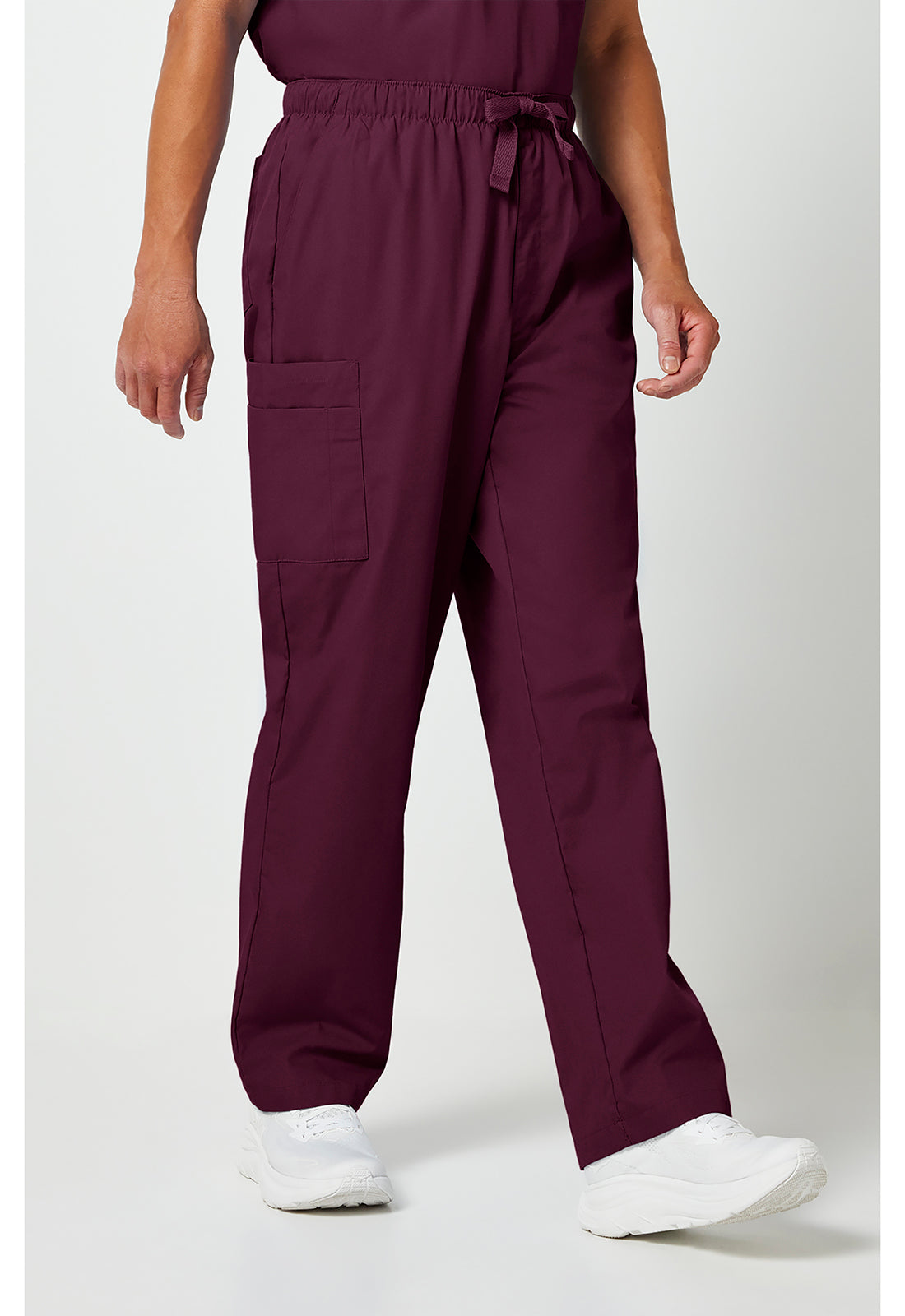 Workwear Originals 4000 Men's Fly Front Cargo Scrub Pants Wine