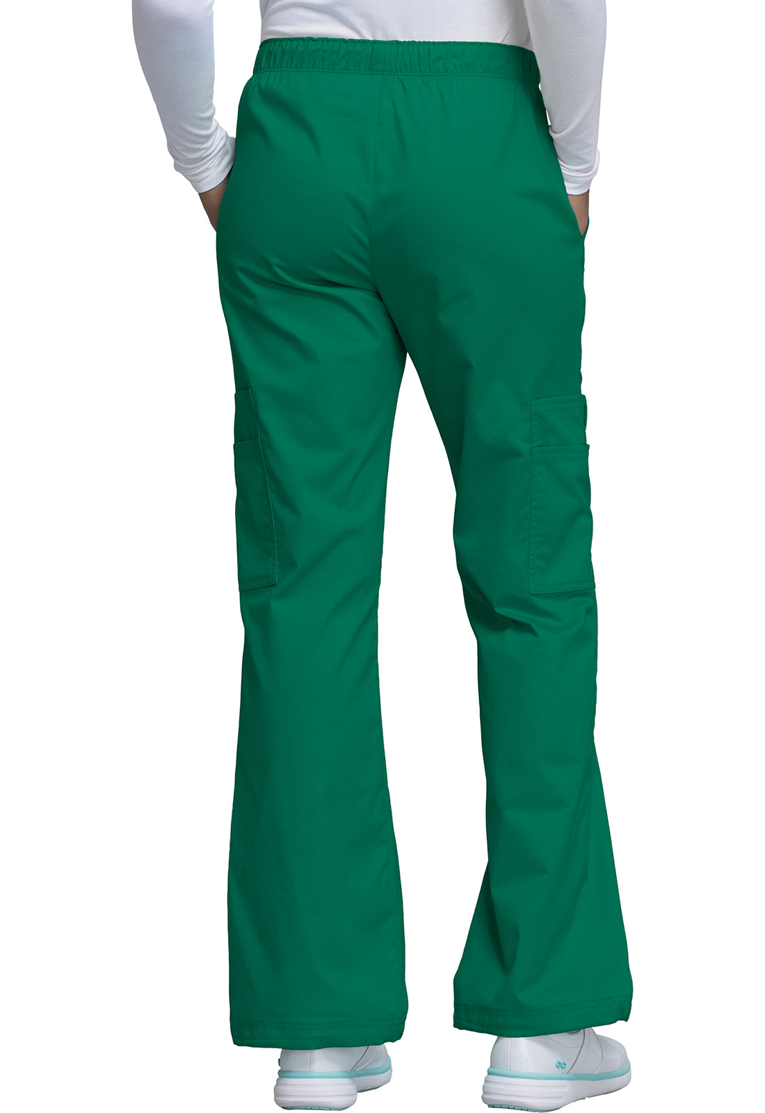 Core Stretch 4005 Mid Rise Pull-On Cargo Pants Hunter Green Model Image Back | Cherokee Workwear