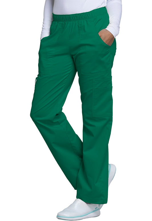 Core Stretch 4005 Mid Rise Pull-On Cargo Pants Hunter Green Model Image Right Side | Cherokee Workwear