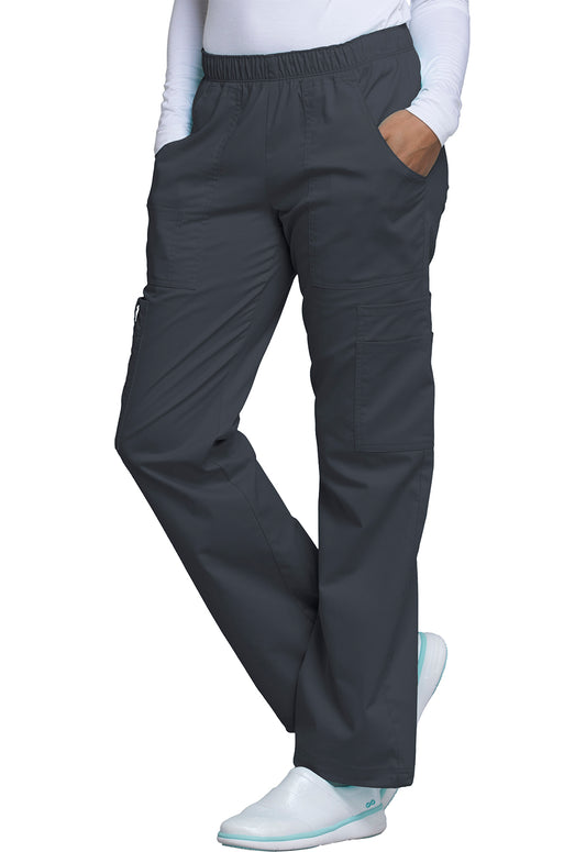 Core Stretch 4005 Mid Rise Pull-On Cargo Pants Pewter Model Image Right Side | Cherokee Workwear