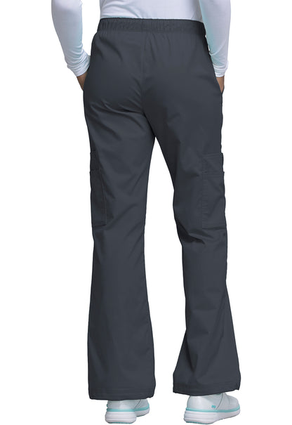 Workwear Core Stretch 4005 Women's Mid Rise Pull-On Cargo Scrub Pants Pewter
