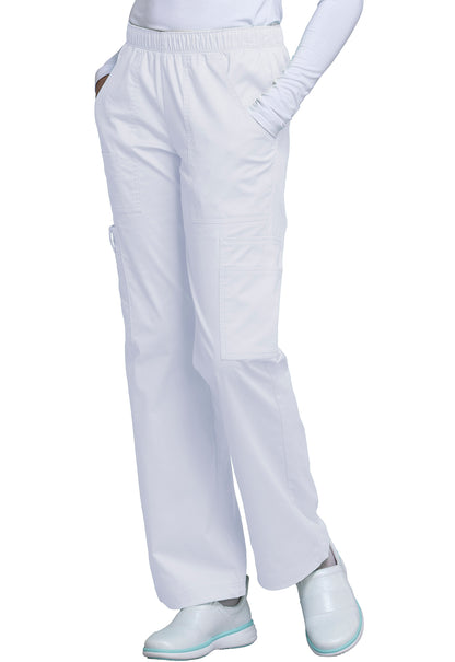 Core Stretch 4005 Mid Rise Pull-On Cargo Pants White